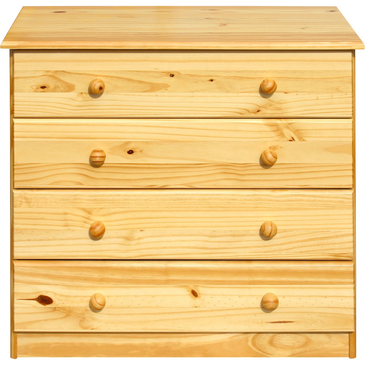 Commode en bois de pin massif avec tiroirs spacieux