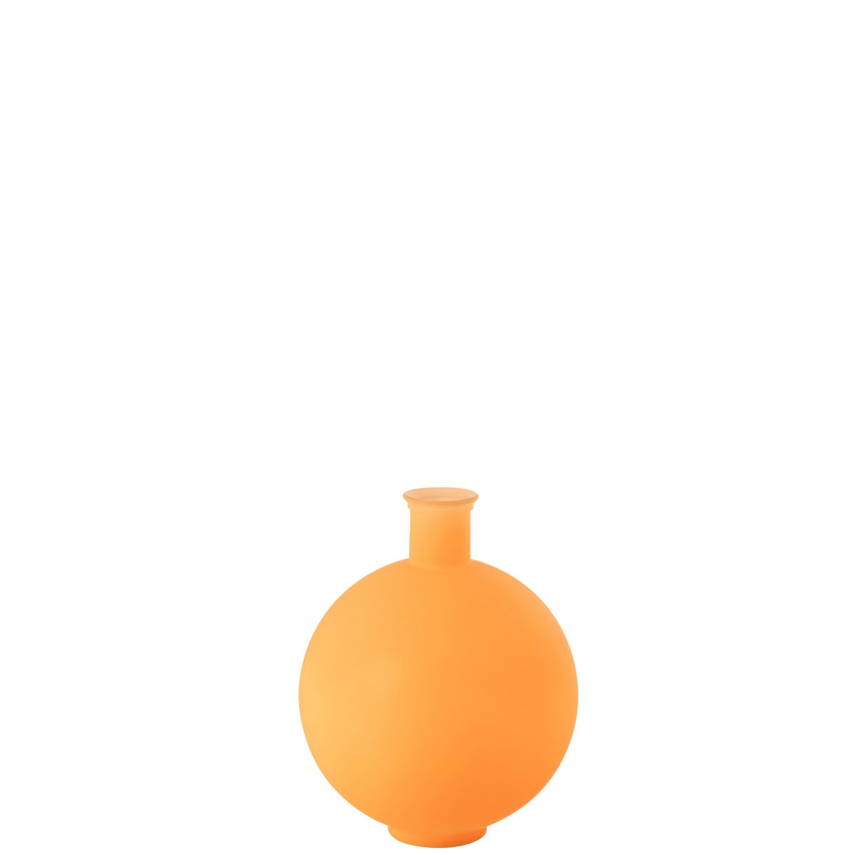 Vase Boule en Verre Orange J-Line - vue de face