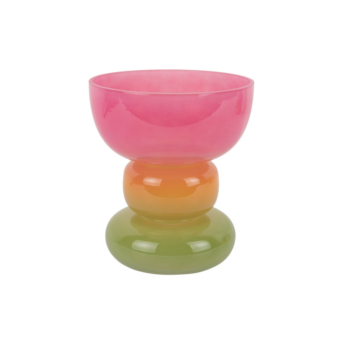 Vase Funky Vibes Large en verre multicolore, vue de face