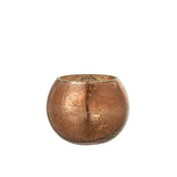 Lanterne J-Line Ball Craquelé Pearl - verre - marron - moyen