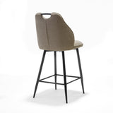 Détail du tissu Retro Bliss taupe du tabouret de bar Adele