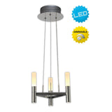 Couronne LED 3 flammes d : 28,4 cm haut/bas "Château"