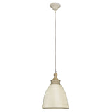Suspension en métal "Tête d'épingle" avec fixation aspect bois