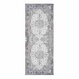 Tapis de couloir Havana en polyester chenille, motif noir et blanc, vue d'ensemble