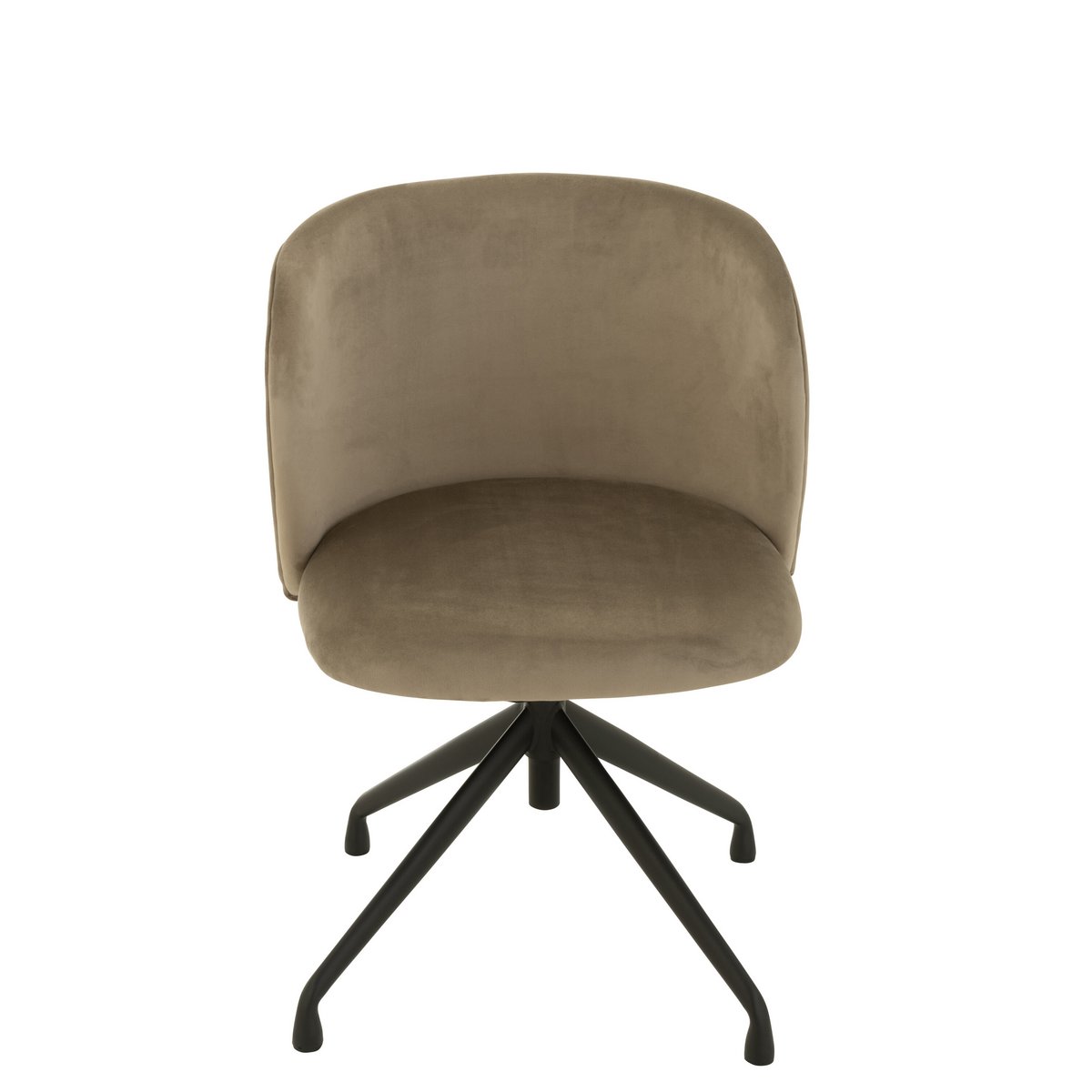 Chaise J-Line en velours gris foncé, vue de face