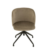 Chaise J-Line en velours gris foncé, vue de face