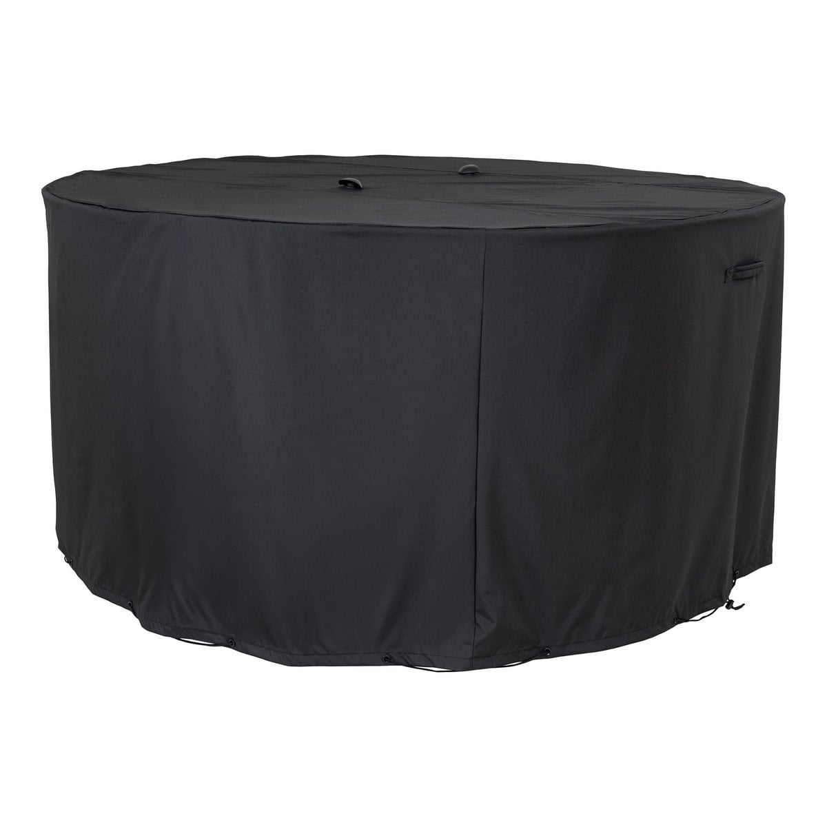 Détail du tissu déperlant de la housse noire