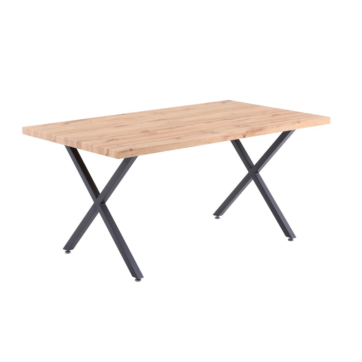 Vue de dessus de la table à manger noire Moebilia, élégante et moderne