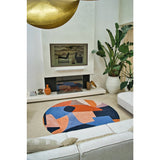 Détail des motifs abstraits du tapis Eco Carpe Diem