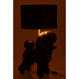 Lampe Chien Caniche sur une table moderne, ambiance chic
