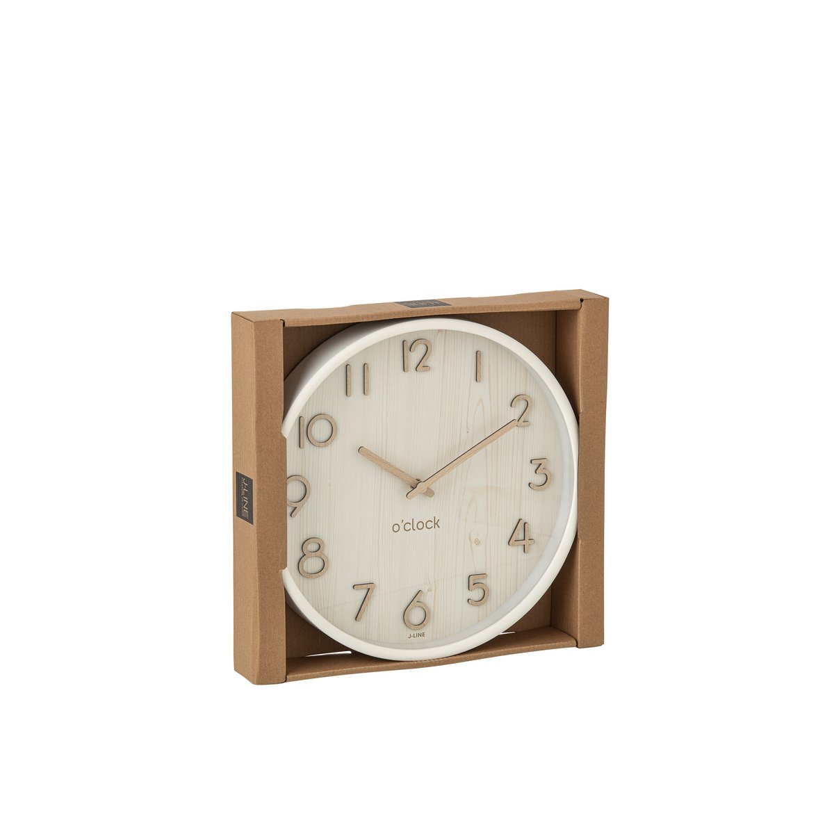Vue de l'horloge murale J-Line dans un intérieur chic.
