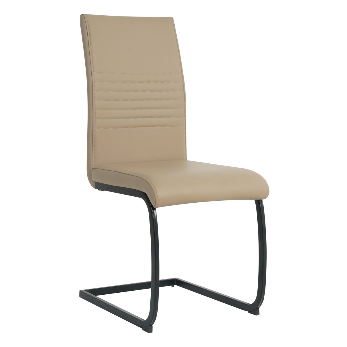 Vue latérale des chaises cantilever avec structure luge