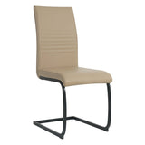 Vue latérale des chaises cantilever avec structure luge