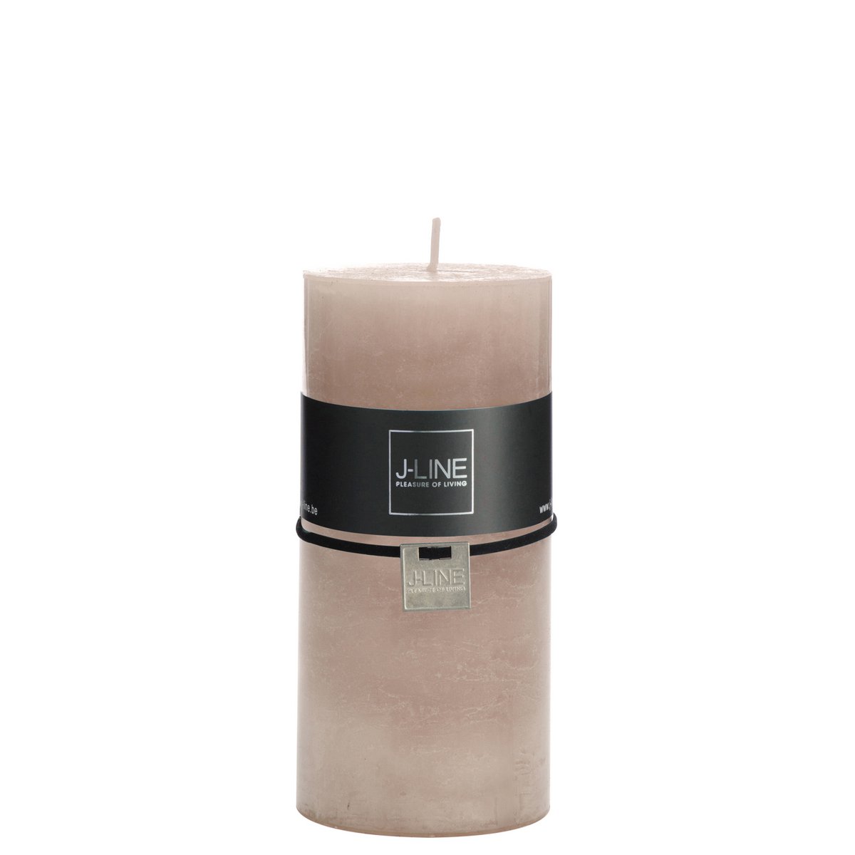 Ambiance chaleureuse avec la bougie J-Line rose clair allumée