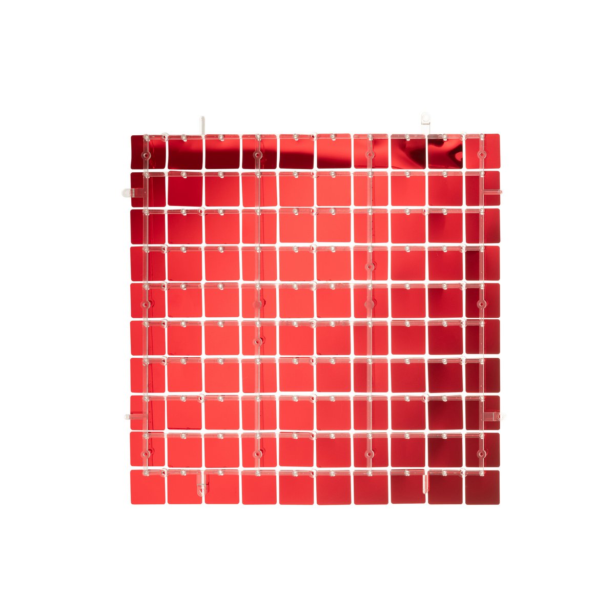 Enseigne décorative J-Line Carré en PVC rouge, vue de face