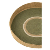 Plateau Round J-Line en rotin naturel, vue de dessus