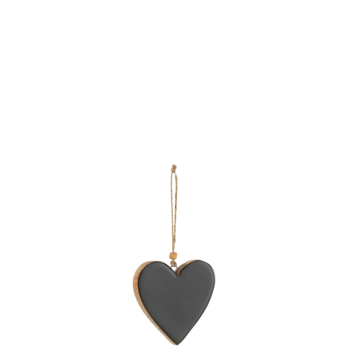 Pendentif J-Line Coeur en bois noir, style classique et élégant