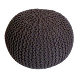 Pouf Ø 55 h 37 h 37 tabouret de tricot siège de planche de sol de pouf durable