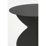 Détail de la table Rafi Noir, design moderne et ludique