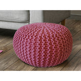Pouf Ø 55 h 37 h 37 tabouret de tricot siège de planche de sol de pouf durable