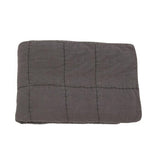Plaid matelassé en coton gris foncé