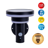 Lampe murale extérieure solaire LED "Nora", pour l'extérieur, lampe murale - métal et plastique en noir, avec LED intégré