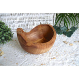 Bol à goûter RUSTIC rond (Ø env. 14 cm) en bois d'olivier