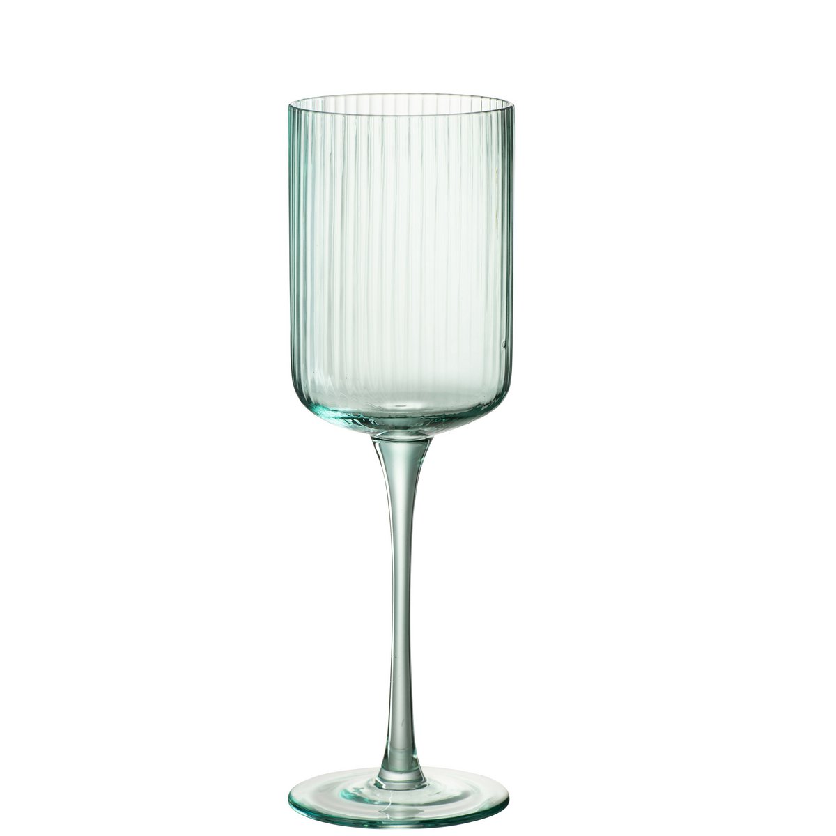 Verre à vin J-Line Ralp vert, gros plan sur la finition brillante