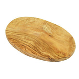 Planche à petit-déjeuner ovale 24 cm en bois d'olivier