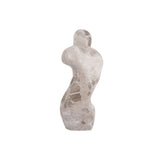 Détail de la texture en marbre de la statue femme abstraite