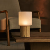 Lampe à poser rechargeable Ingmar bois clair