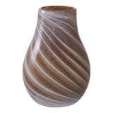 Vase en verre marron avec finition moderne, vue de face