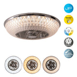 Plafond LED "Viento" avec ventilateur, en métal et en plastique, avec des LED intégrées, éclairage pour le salon ou le bureau