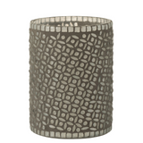 Lanterne J-Line Pattern en verre gris, vue de face