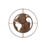 Ambiance intérieure avec l'horloge J-Line Klok World Map dans un salon moderne