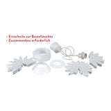 La lampe pendentielle "Lotus" a joué la lampe suspendue en plastique blanc, avec des LED fermement installées et un Øvon env. 47 cm