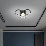 Le plafond LED "CIMO" en métal noir et en plastique, Ø Env.