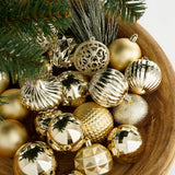 Kerstballen set Boules incassables Champagne