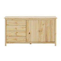 Buffet Moebilia en bois de pin massif avec tiroirs et portes