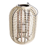 Décol Light "Korbinien", y compris une bougie à LED solaire pour le jardin et la terrasse, de Rattan de nature légère, hauteur de lampe solaire 32 cm