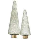 Socle de sapin J-Line en verre transparent, vue de face