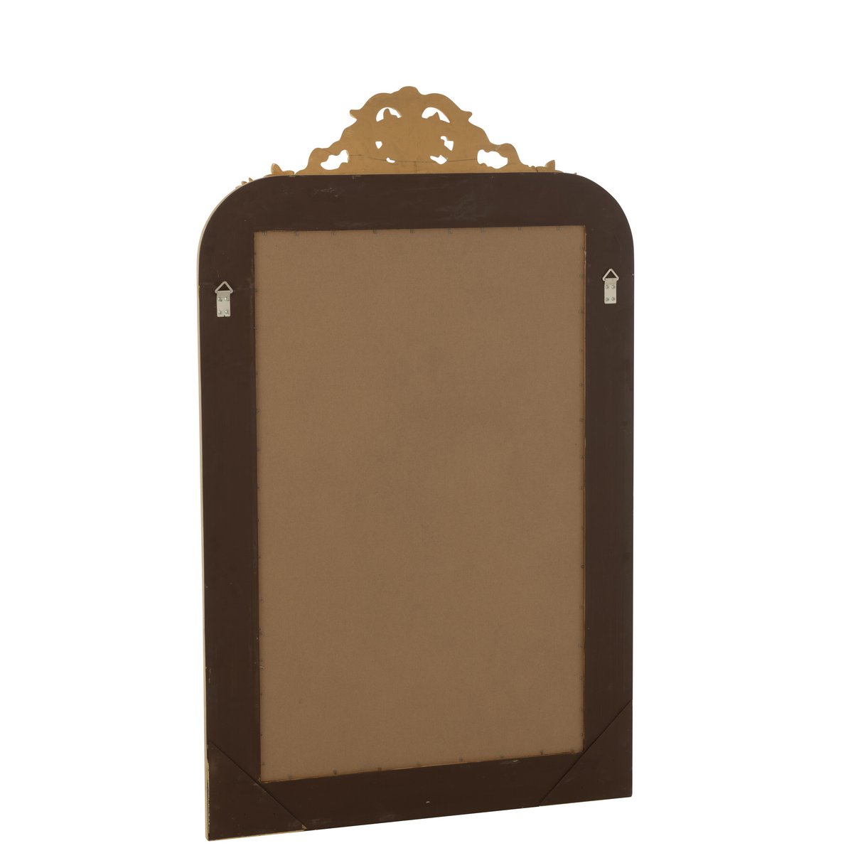 Détail du cadre en bois doré du miroir J-Line Ema