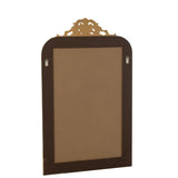 Détail du cadre en bois doré du miroir J-Line Ema