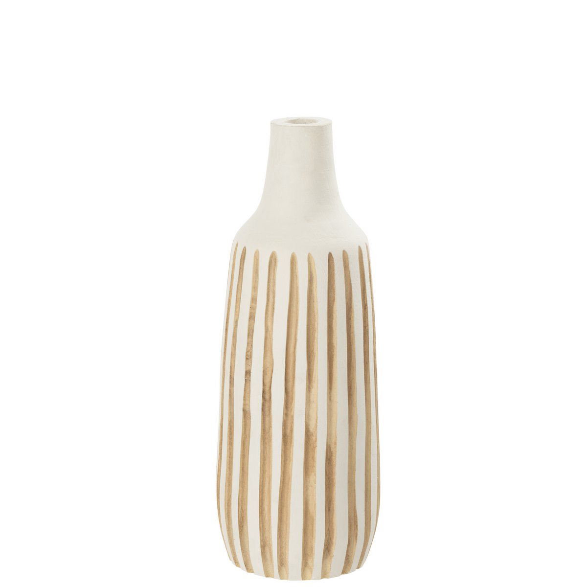 Vase Ying en bois blanc de 45 cm, design scandinave élégant