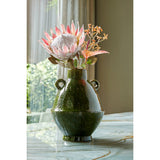 Vase Elena Vert - Élégant vase en céramique avec oreilles décoratives