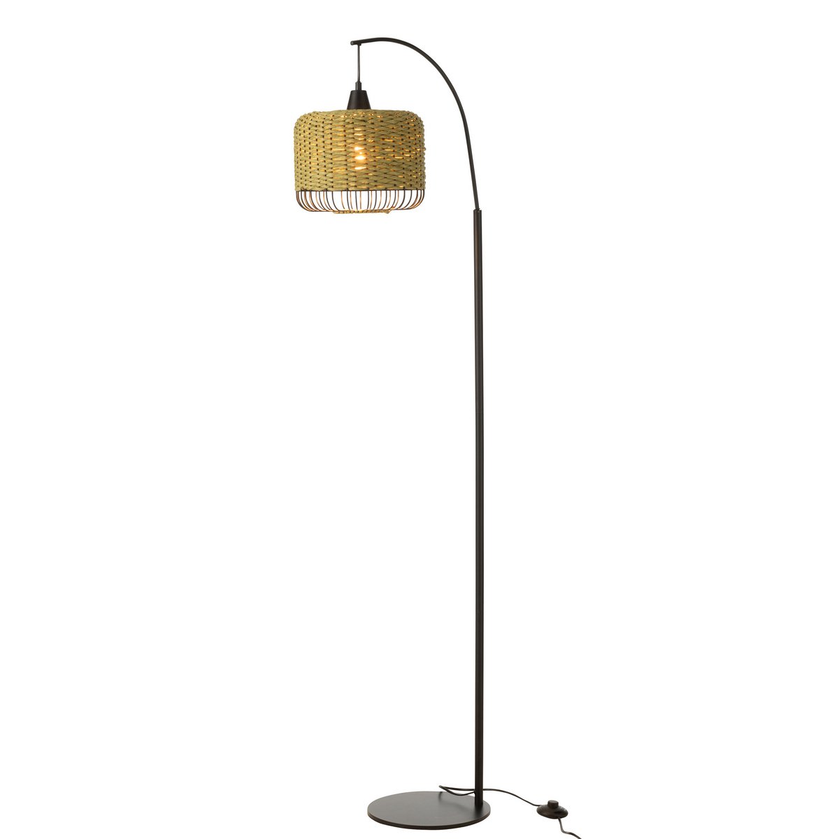 Lampadaire Lanterne J-Line en métal vert, vue de face