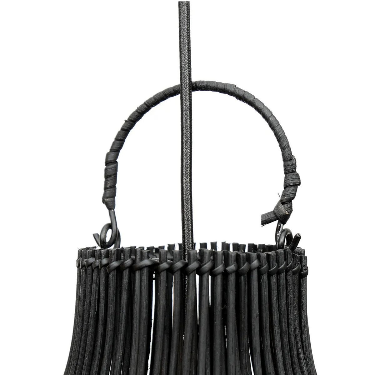 Vue latérale du pendentif Lobster Trap noir