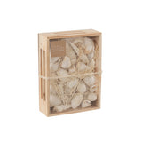 Boîte Rectangulaire Coquillages Blanc J-Line ouverte montrant l'intérieur