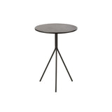 Table basse J-Line ronde en métal noir, vue de face