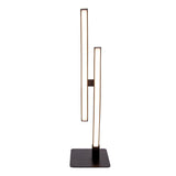 Lampe à table à LED "Onda", lampe de table en métal et en plastique en noir, avec des LED fermement construites, éclairage pour le salon, le bureau ou le chevet Tableau 44 cm de haut